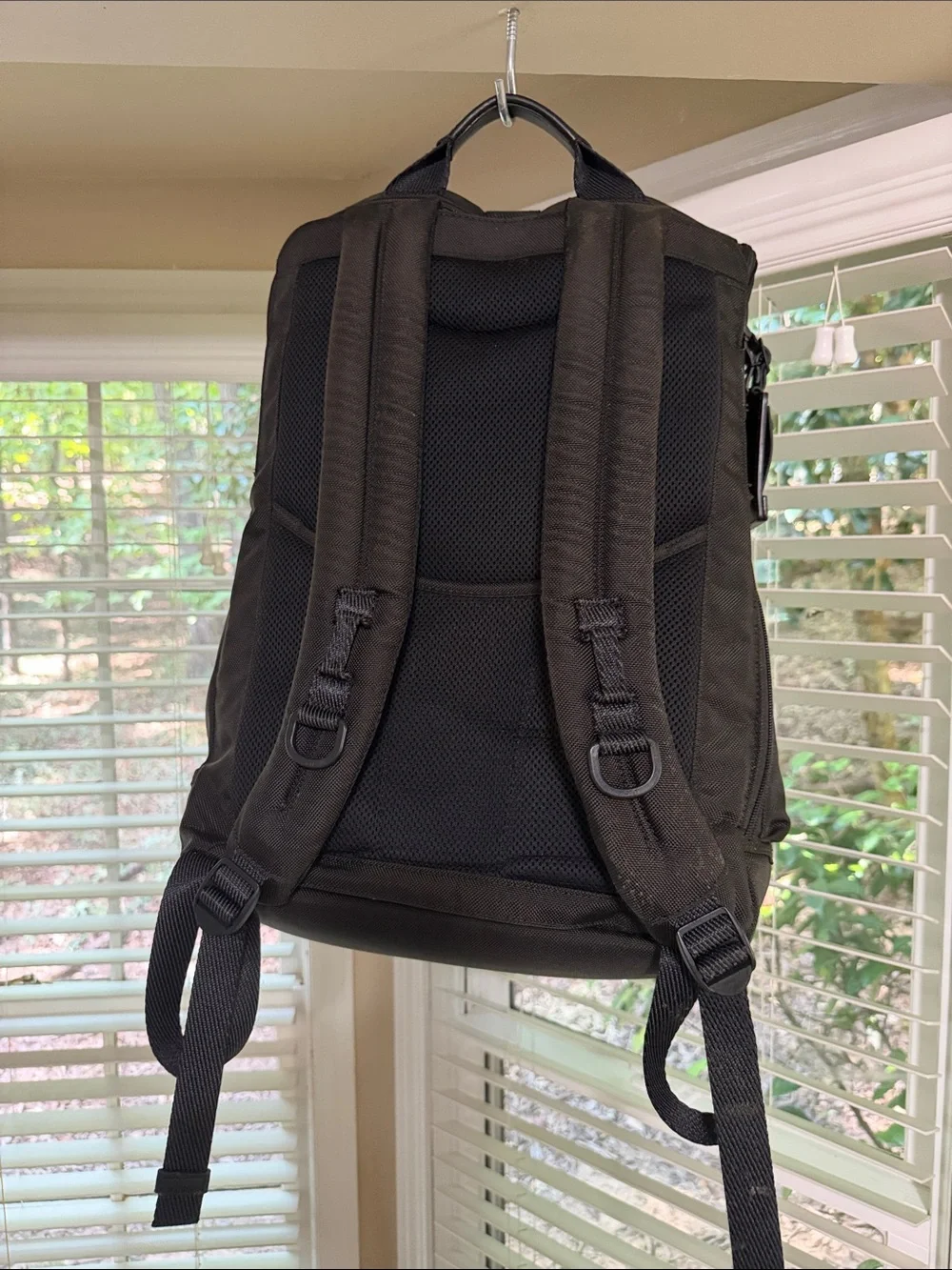 Tumi Black Roll-Top Backpack with Front Pockets